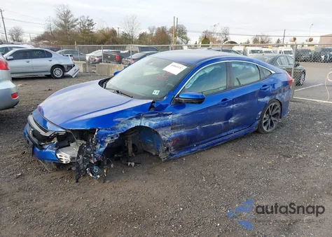 2020 Honda Civic Sport из США, поврежденный, VIN 2HGFC2F86LH555840